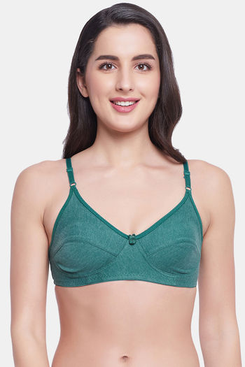 Buy CLOVIA Green Women's Non Padded Lace Full Coverage Bra