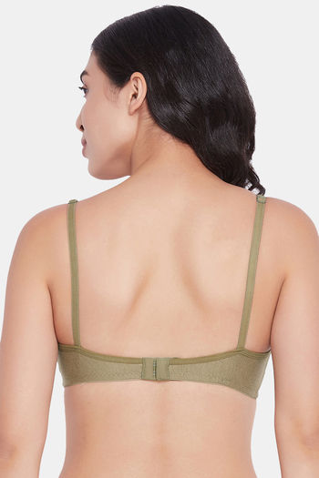 Buy Clovia Double Layered Non Wired Full Coverage T-Shirt Bra - Green at  Rs.599 online