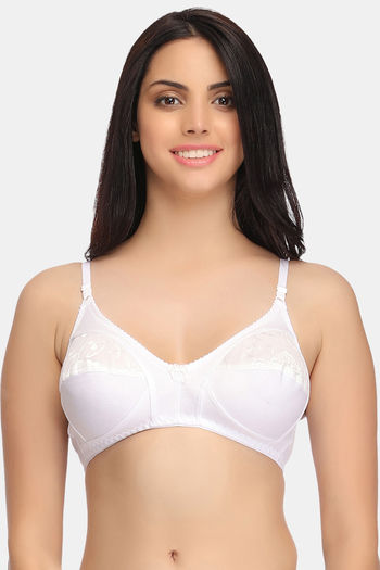 Clovia Women's Non-Padded Non-Wired Full Cup Bra, White, (32) 32 :  : Clothing, Shoes & Accessories