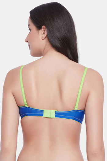 Buy Clovia Padded Non Wired Full Coverage T-Shirt Bra - Blue at Rs.588  online