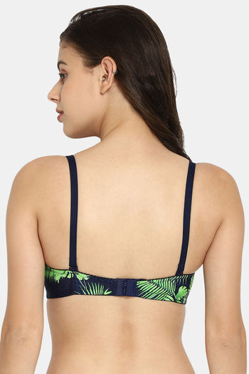Buy Clovia Padded Non Wired Full Coverage T-Shirt Bra - Blue at Rs.1199  online