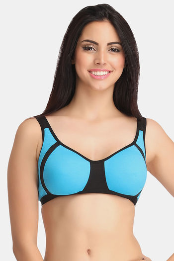 Buy Clovia Single Layered Non Wired Full Coverage T-Shirt Bra - Blue at  Rs.329 online