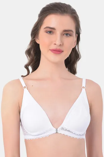 Buy Clovia Single Layered Non Wired Medium Coverage T-Shirt Bra - White at  Rs.359 online