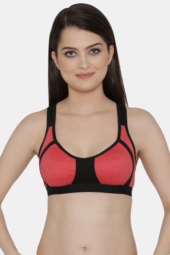 Buy Clovia Pink Solid Cotton & lace Single T-shirt bra Online at