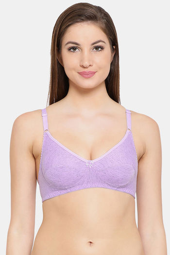 Buy Clovia Single Layered Non Wired Full Coverage T-Shirt Bra - Purple at  Rs.599 online