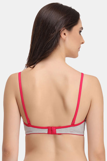 Buy Clovia Double Layered Non Wired Full Coverage T-Shirt Bra - Pink at  Rs.359 online