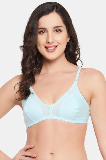 Buy Lightly Padded Non-Wired Prined T-Shirt Bra in Blue Online