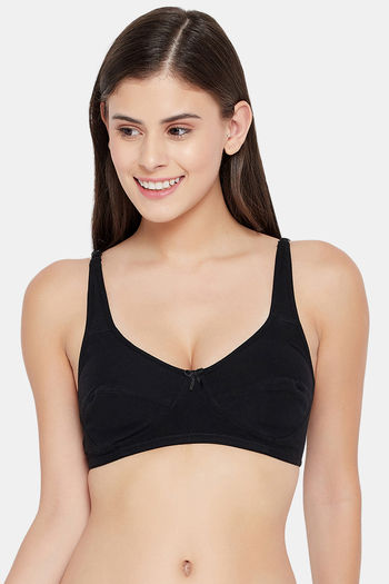 Buy Clovia Double Layered Non Wired Full Coverage T-Shirt Bra - Black at  Rs.599 online
