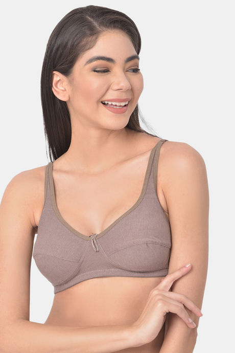 Buy Clovia Double Layered Non Wired Full Coverage T-Shirt Bra - Brown at  Rs.329 online