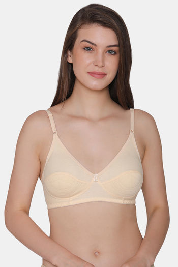 Buy Clovia Nude Coloured Backless Front Open Slicone Bra