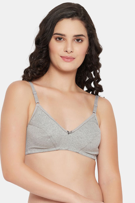 Buy Clovia Double Layered Non-Wired Medium Coverage T-Shirt Bra - Grey at  Rs.389 online