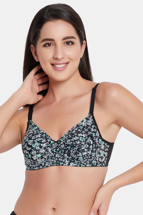 Buy Clovia Padded Non Wired Full Coverage T-Shirt Bra - Black at Rs.1199  online