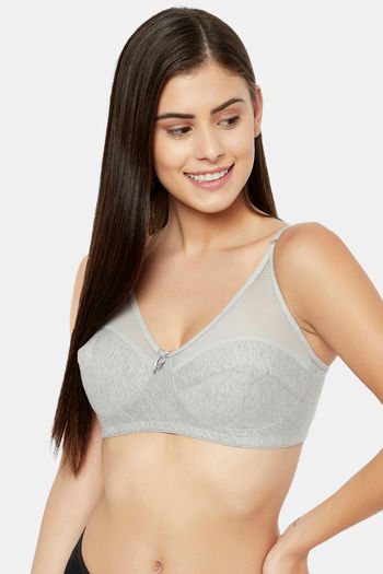 Buy Clovia Double Layered Non Wired Full Coverage T-Shirt Bra - Grey at  Rs.329 online