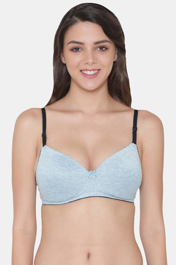 Buy Clovia Non-Padded Non-Wired Demi Cup Front Open Plunge Bra In