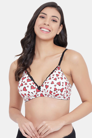 Buy Clovia Padded Non Wired Full Coverage T-Shirt Bra - White at Rs.540  online