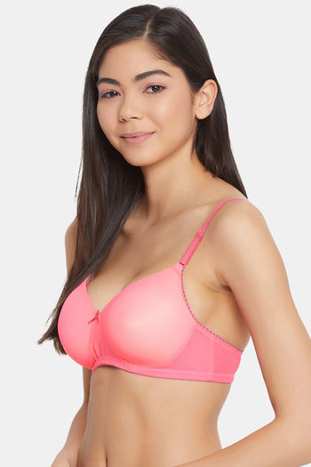 Clovia Women's Non-Wired T-Shirt Bra with Layered Cups  (BR0584P22_Pink_34C): Buy Online at Best Price in UAE 