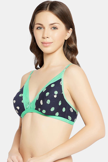 Buy Clovia Double Layered Non Wired Medium Coverage T-Shirt Bra - Green at  Rs.599 online