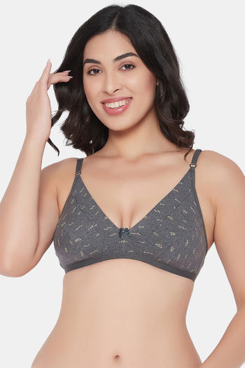 3-Pack T-shirt Bras Grey Underwired Lightly Padded Cotton Rich
