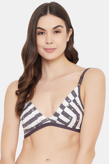 Buy Clovia Double Layered Non Wired Medium Coverage T-Shirt Bra - Grey at  Rs.329 online
