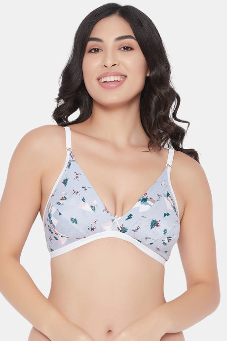 Buy Clovia Single Layered Non Wired Medium Coverage T-Shirt Bra - Blue at  Rs.329 online