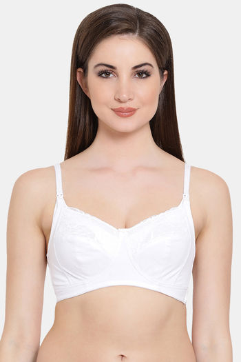 Buy Clovia Single Layered Non Wired Full Coverage T-Shirt Bra - White at  Rs.423 online