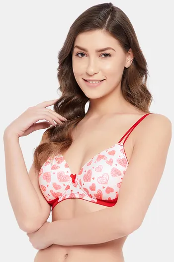 Buy Clovia Padded Non Wired Full Coverage T-Shirt Bra - White at Rs.528  online