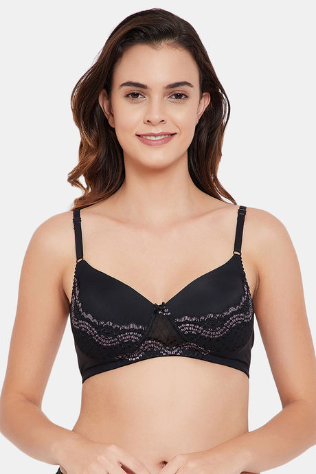 Buy Clovia Padded Non Wired Full Coverage T-Shirt Bra - Black at Rs.588  online