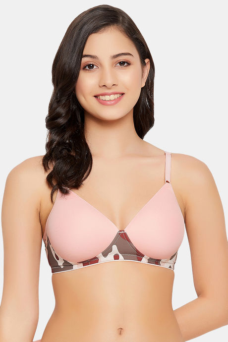 Organic Cotton Antimicrobial Padded t-shirt Bra & Panty  Set-ISBP104_ISP038-Bright Pink