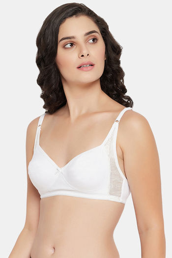 Buy Clovia Double Layered Non Wired Full Coverage T-Shirt Bra - White at Rs.329  online