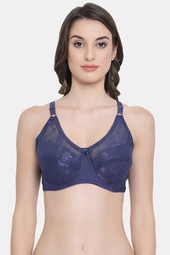 Buy Clovia Padded Wired Full Coverage T-Shirt Bra - Blue at Rs.600 online