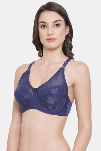Buy Clovia Padded Wired Full Coverage T-Shirt Bra - Blue at Rs.600 online
