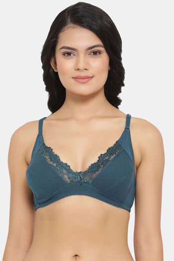 Buy Clovia Double Layered Non Wired Full Coverage T-Shirt Bra - Green at  Rs.329 online