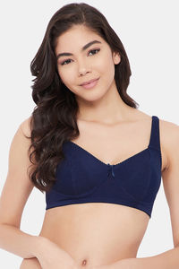 Buy Clovia Double layered Non Wired Full Coverage T-Shirt Bra - Blue