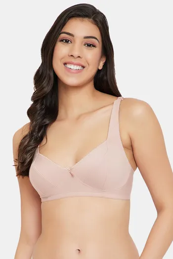 Buy Clovia Padded Non Wired Full Coverage T-Shirt Bra - Nude at Rs