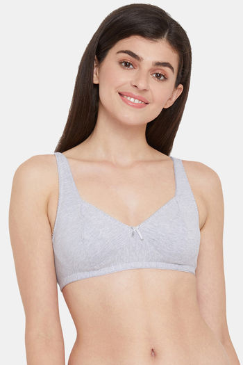 Buy Clovia Double Layered Non Wired Full Coverage T-Shirt Bra - Grey at  Rs.599 online