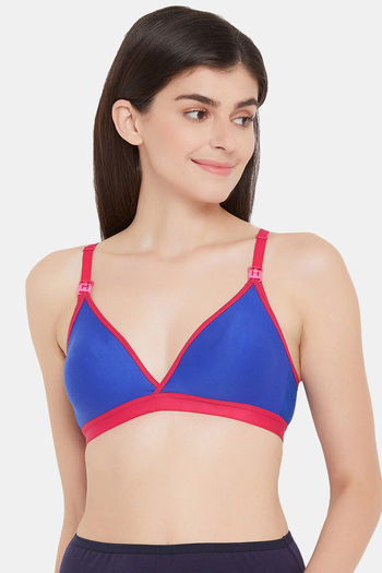 Buy Clovia Single Layered Non Wired Full Coverage T-Shirt Bra - Blue at  Rs.549 online