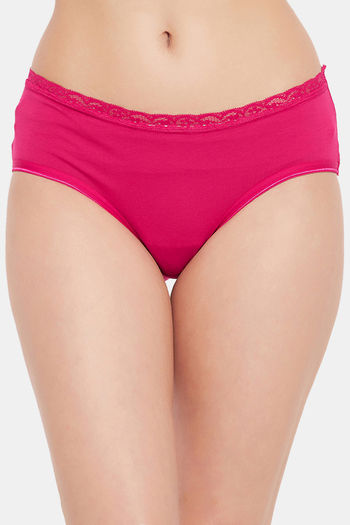 Buy Clovia Mid Rise Cotton Hipster Panty - Red at Rs.499 online