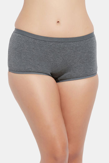 Buy Zivame Low Rise Full Coverage Boyshorts - Anthracite at Rs.140