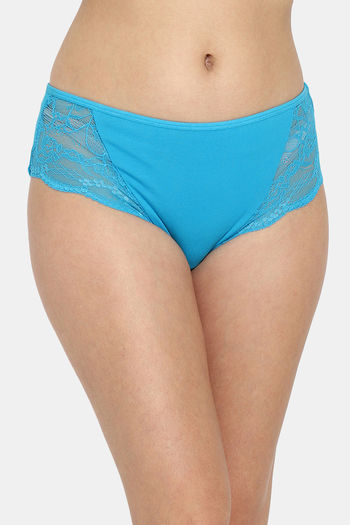Buy online Blue Cotton Hipster Panty from lingerie for Women by Clovia for  ₹300 at 40% off