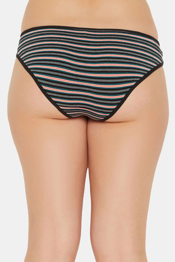 Buy Clovia Low Rise Half Coverage Bikini Panty - Black at Rs.499 online