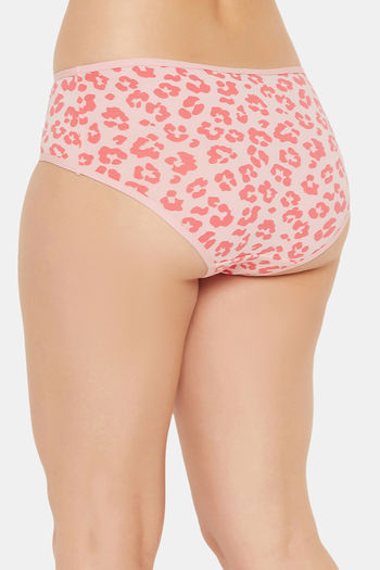 Clovia Medium Rise Three-Fourth Coverage Hipster Panty - Pink