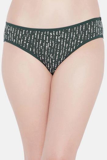 Buy Clovia Low Rise Half Coverage Bikini Panty - Green at Rs.499 online