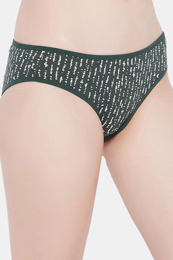 Buy Clovia Low Rise Half Coverage Bikini Panty - Green at Rs.499 online