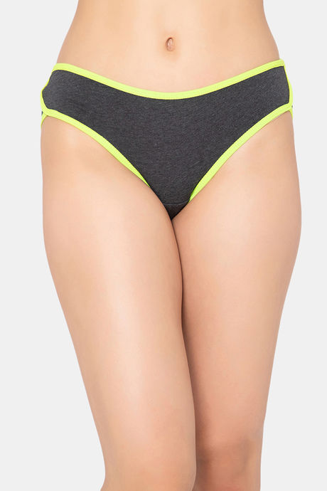 Buy Clovia Low Rise Half Coverage Bikini Panty - Grey at Rs.324 online