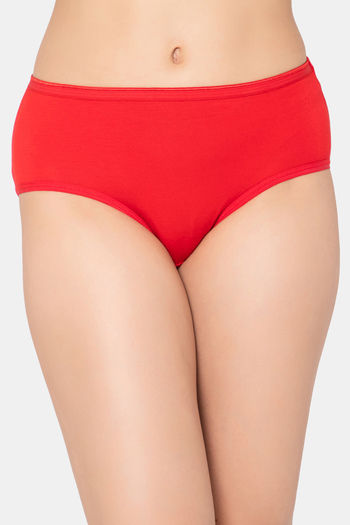 Buy CLOVIA Red Women's Cotton Low Waist Bikini Panty