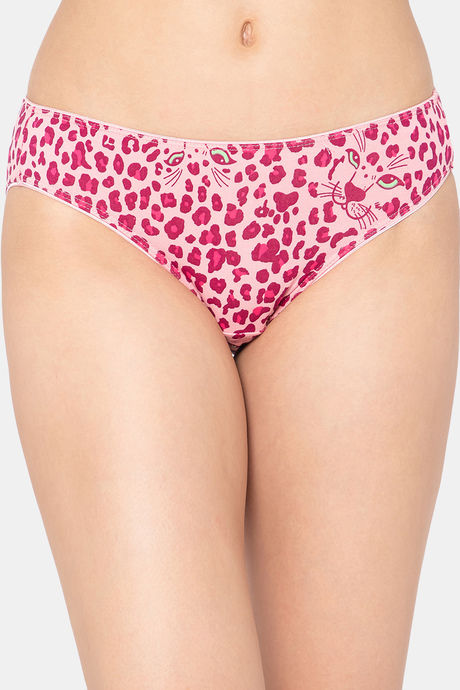 Buy Clovia Low Rise Half Coverage Bikini Panty - Pink at Rs.254 online