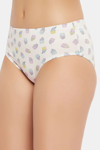 Buy Clovia Medium Rise Half Coverage Hipster Panty - White at Rs.284 online