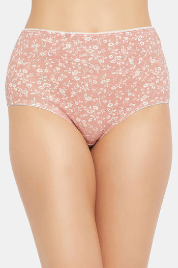 Buy Cotton High Waist Hipster Panty with Lace Panels at Sides In