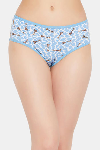 Buy Clovia Medium Rise Half Coverage Hipster Panty - Blue at Rs.299 online