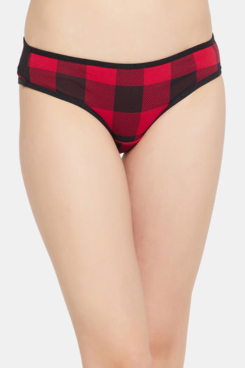 Buy Clovia Low Rise Three-Fourth Coverage Bikini Panty - Red at Rs.499  online